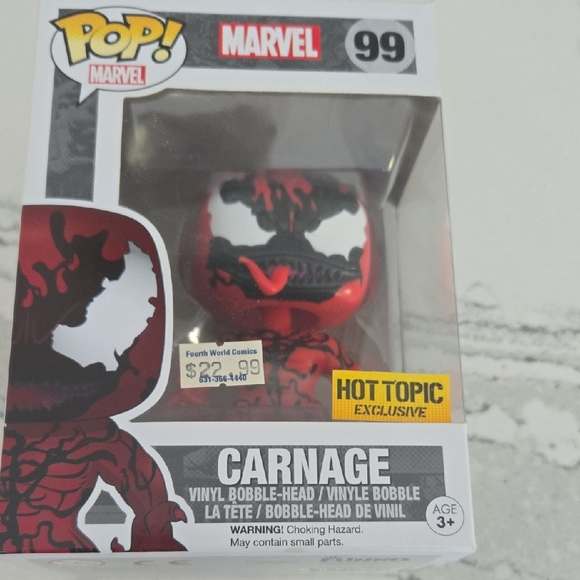 Funko Pop! Marvel Carnage Vinyl Bobble-Head - Red and Black - Picture 1 of 6
